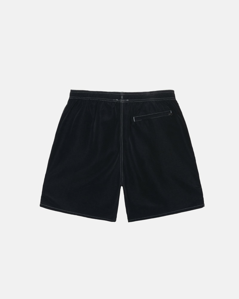 Black Men's Stussy Surfman Patch Shorts | CA0000704