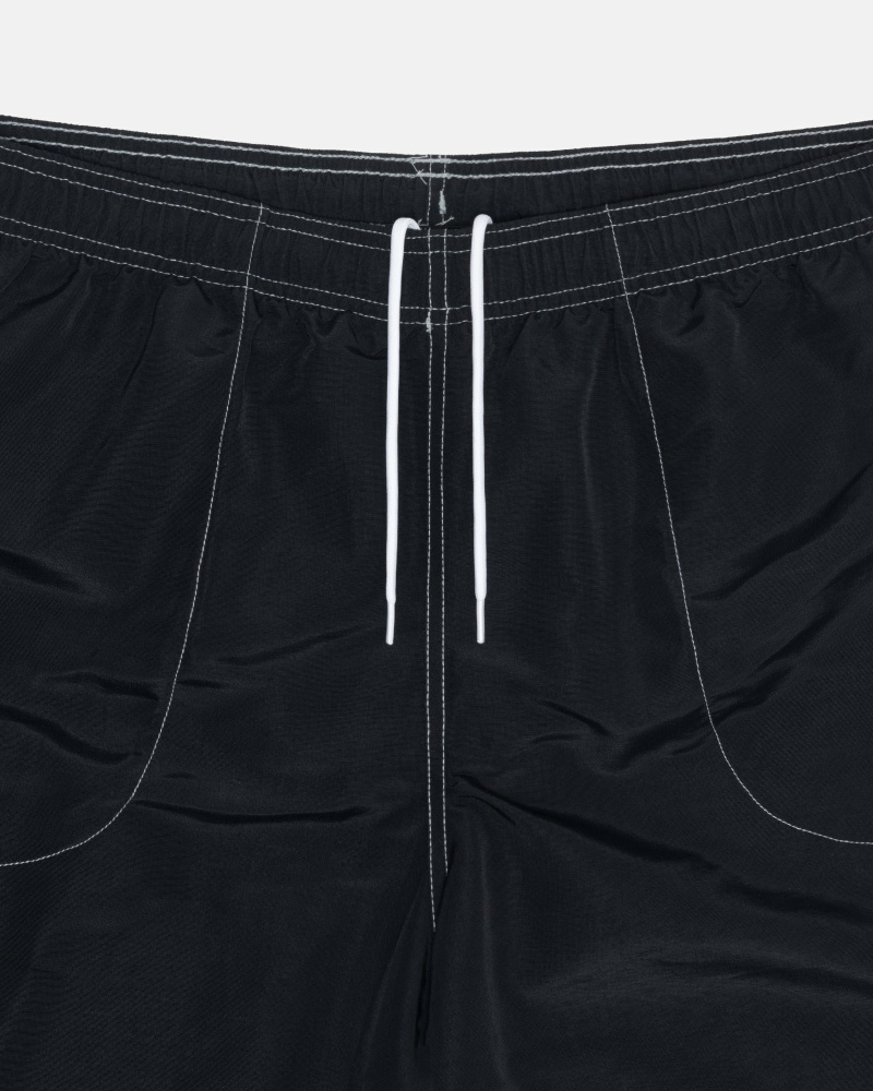 Black Men's Stussy Surfman Patch Shorts | CA0000704