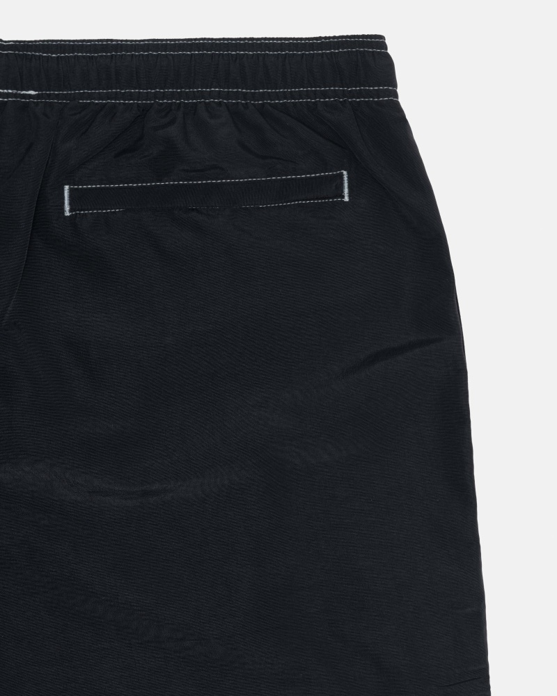 Black Men's Stussy Surfman Patch Shorts | CA0000704