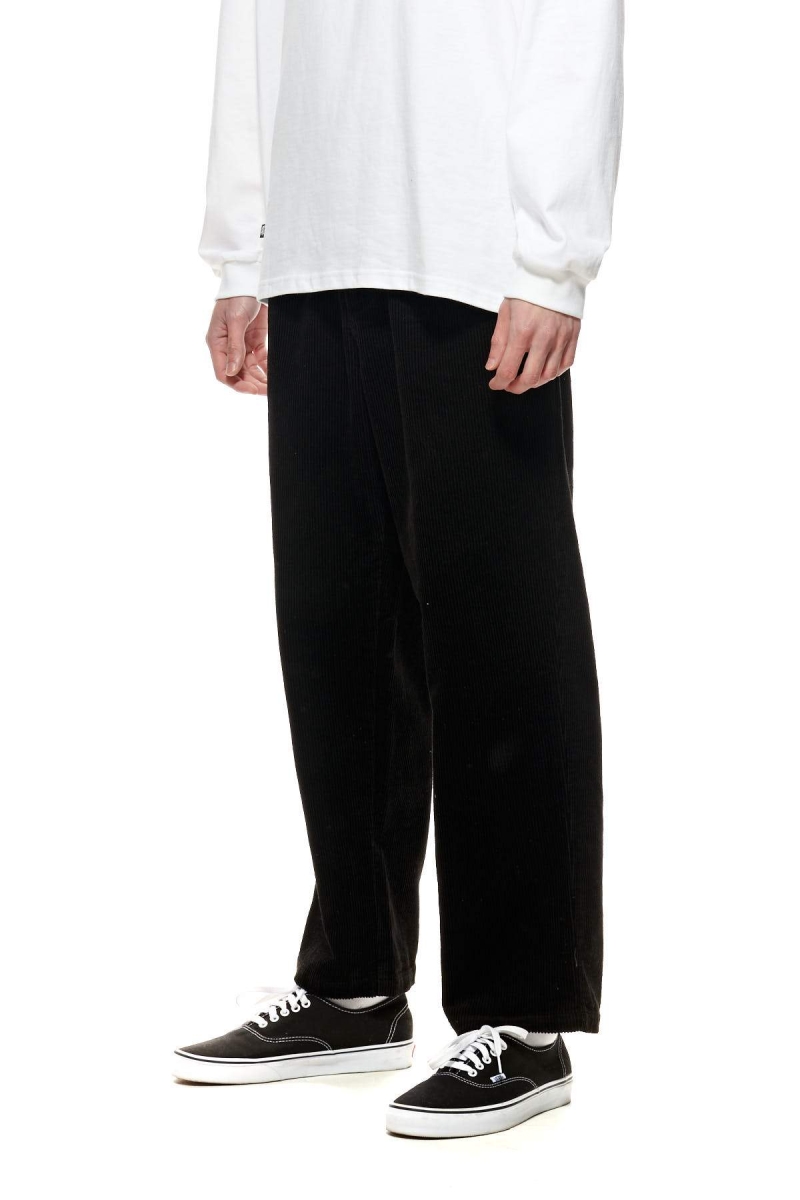 Black Men's Stussy Taylor Cord Pants | CA0000601