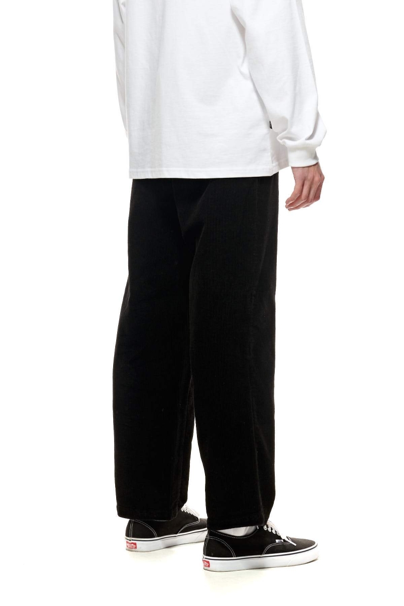 Black Men's Stussy Taylor Cord Pants | CA0000601