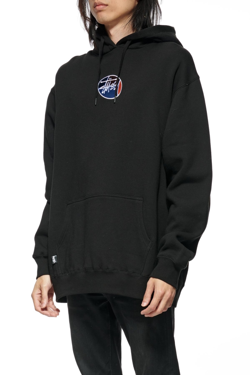 Black Men's Stussy Trivial Pursuit Hoodies | CA0000089