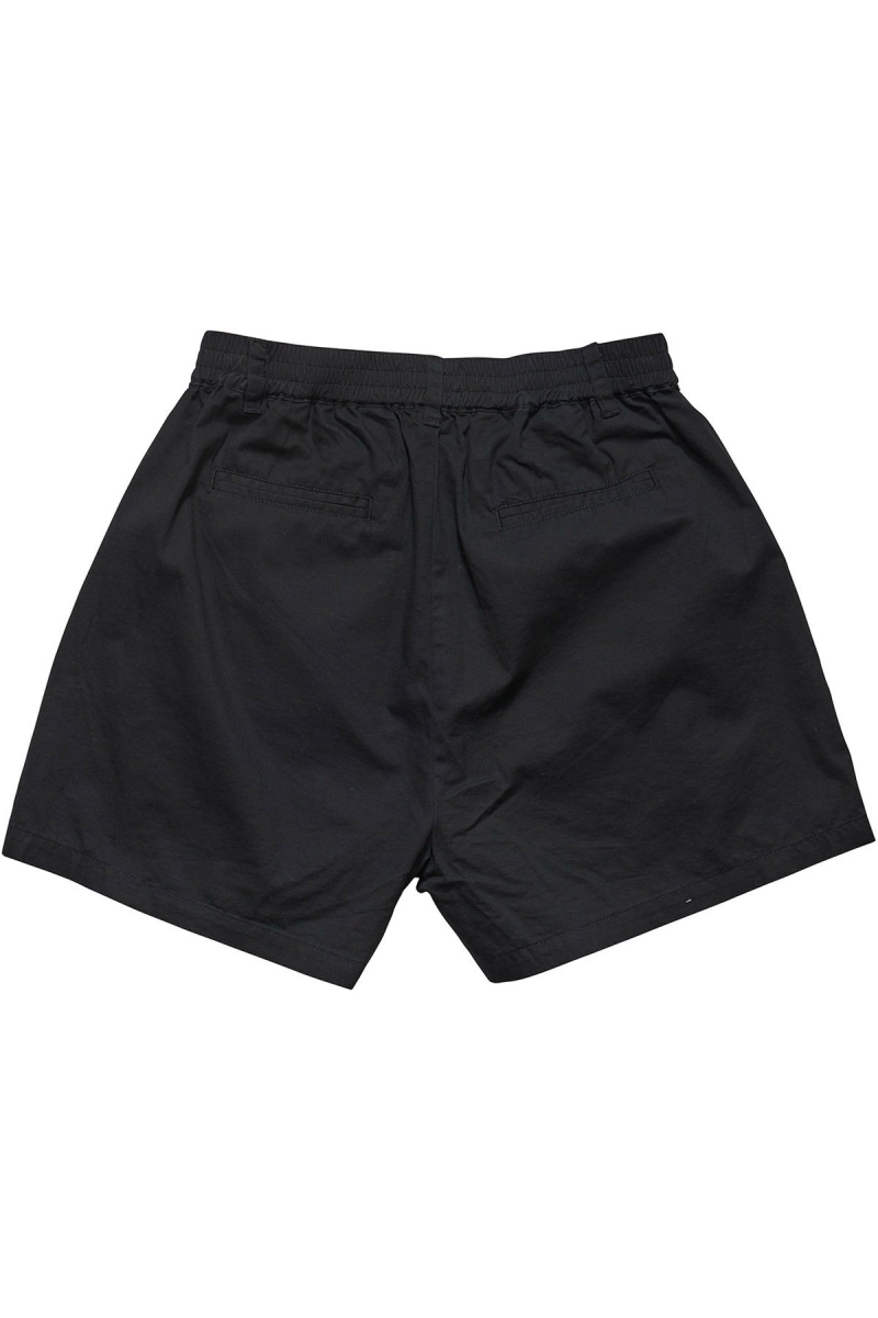 Black Women's Stussy Brentwood Pleated Shorts | CA0000629