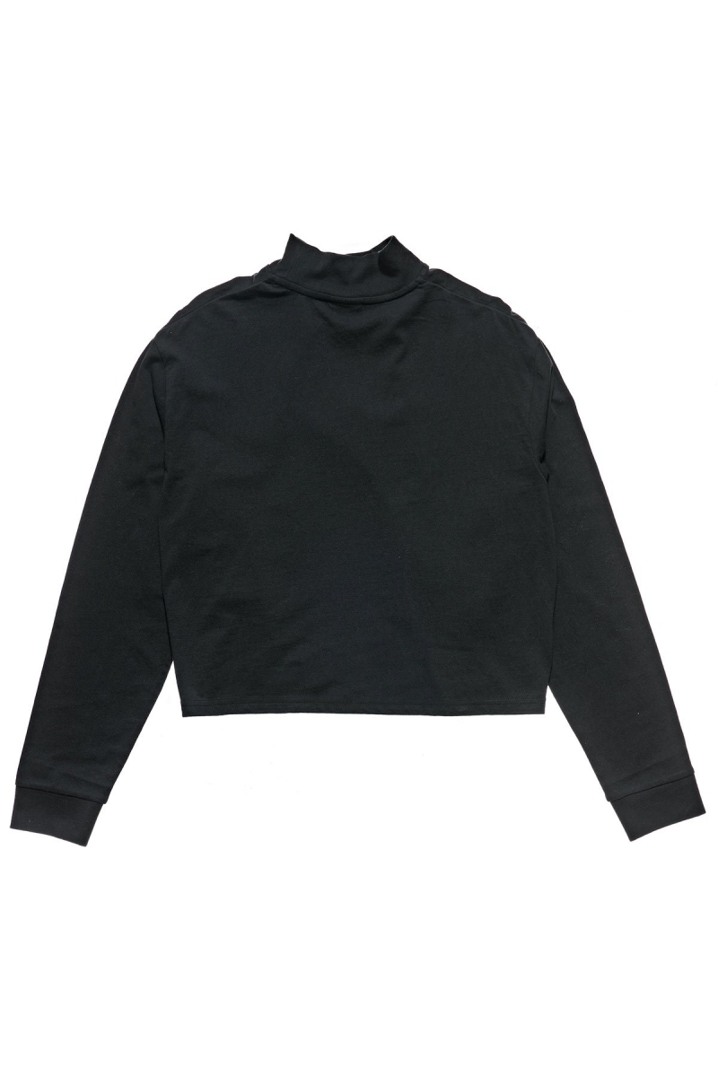 Black Women's Stussy Design Corp. Mock Neck LS Sweatshirts | CA0000912