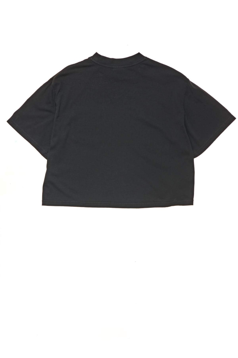 Black Women's Stussy Designs Pocket Boxy T Shirts | CA0000153