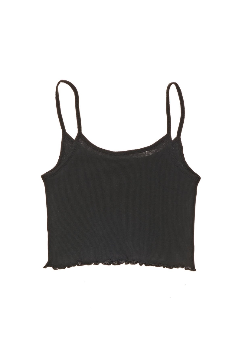 Black Women's Stussy Fairmont Fluted Singlets | CA0000715