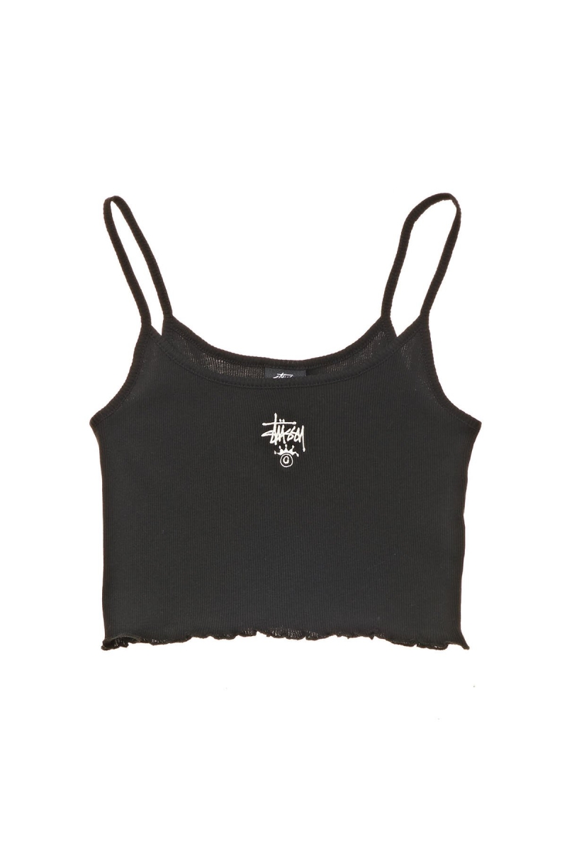 Black Women\'s Stussy Fairmont Fluted Singlets | CA0000715