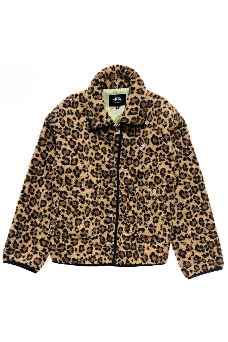 Black Women\'s Stussy Graffiti Sherpa Coaches Jackets | CA0000345