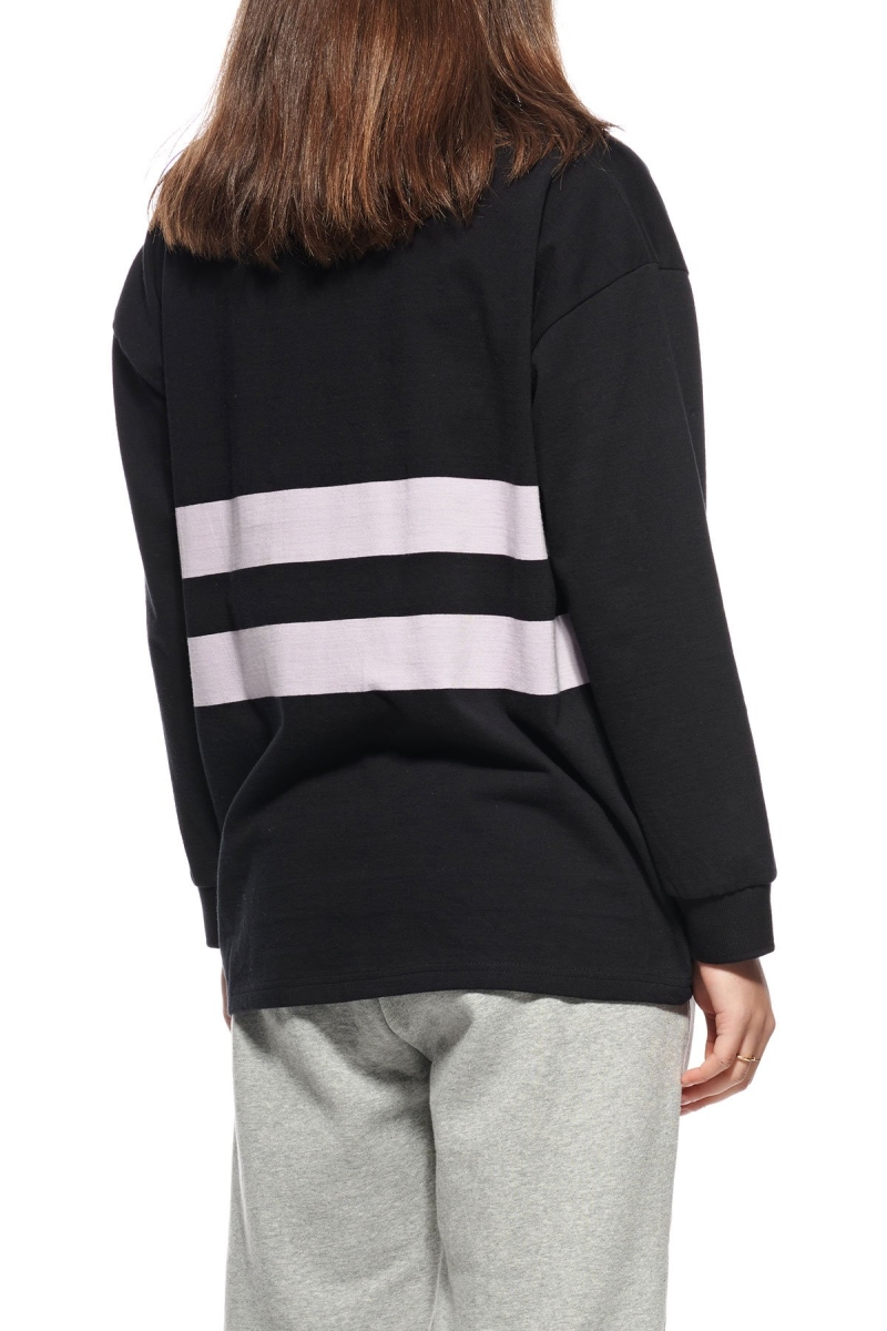 Black Women's Stussy Howard Rugby Sweatshirts | CA0000928