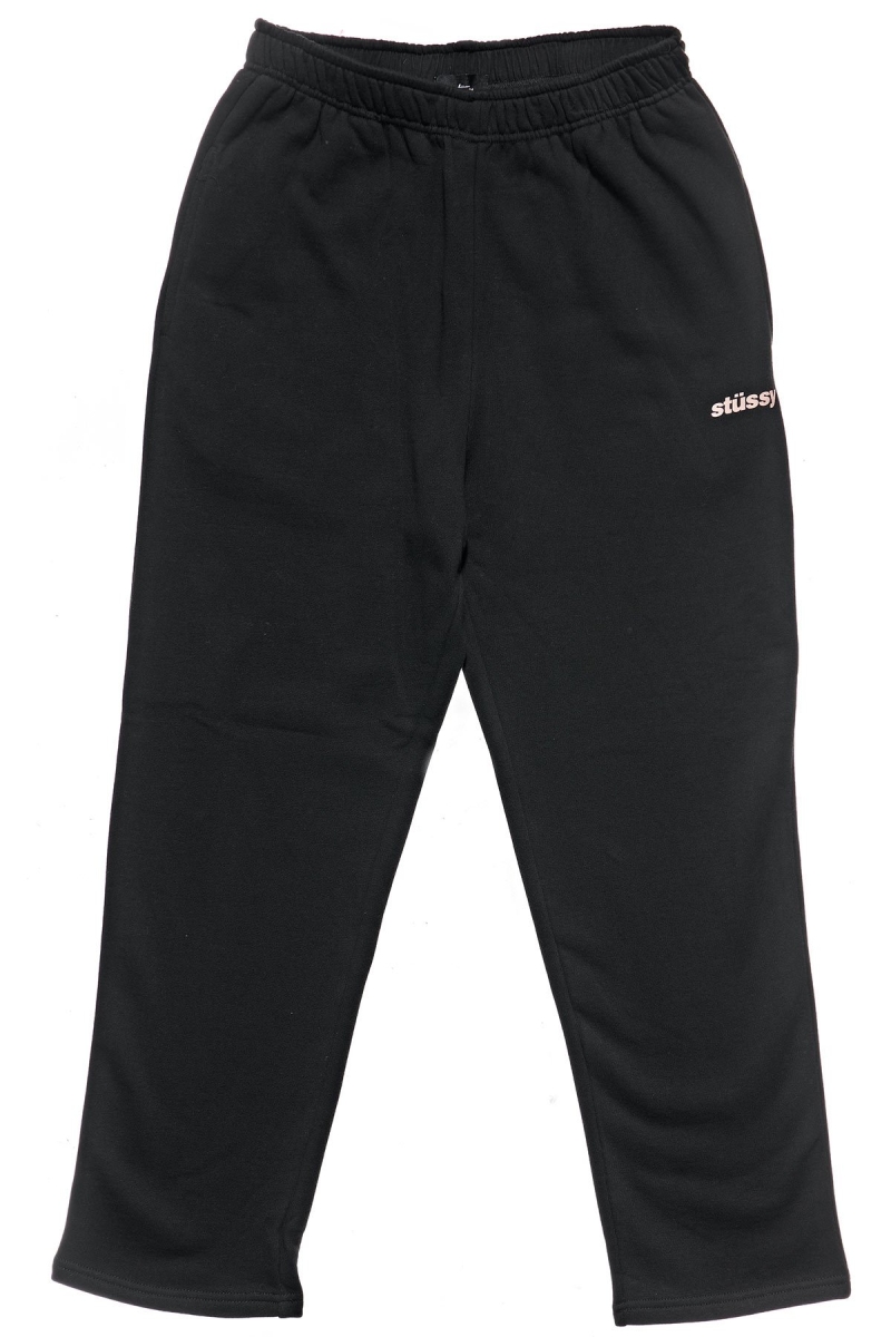 Black Women\'s Stussy Italic Crop Sweat Pants | CA0000562