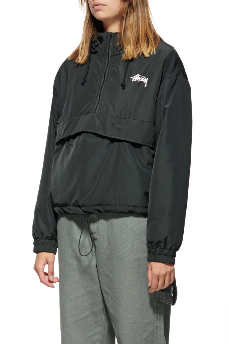 Black Women's Stussy Kelly Windbreaker Puffa Jackets | CA0000347