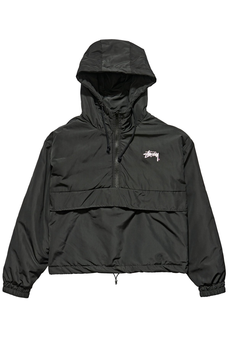 Black Women\'s Stussy Kelly Windbreaker Puffa Jackets | CA0000347