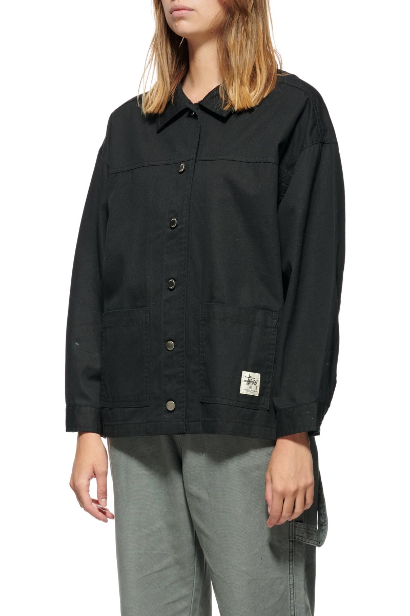 Black Women's Stussy Lawrence Workwear Jackets | CA0000352