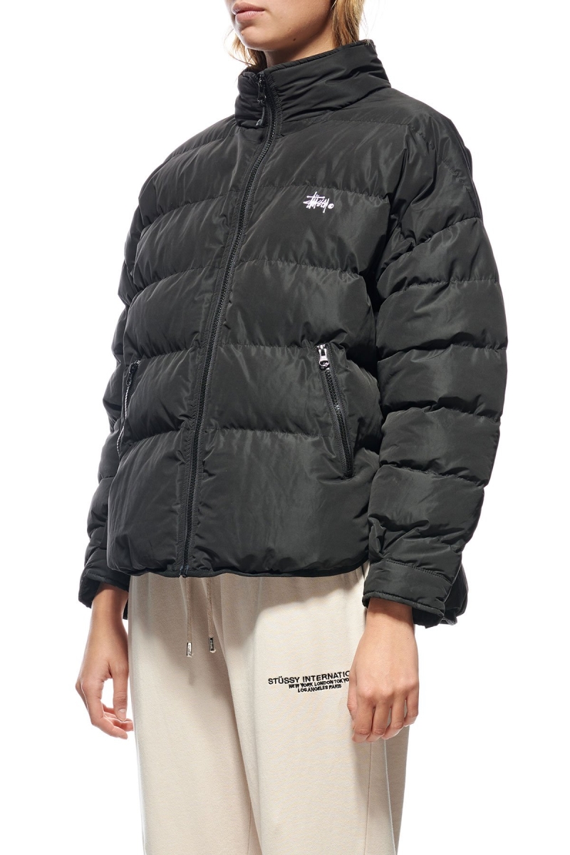 Black Women's Stussy River Lightweight Puffa Jackets | CA0000353