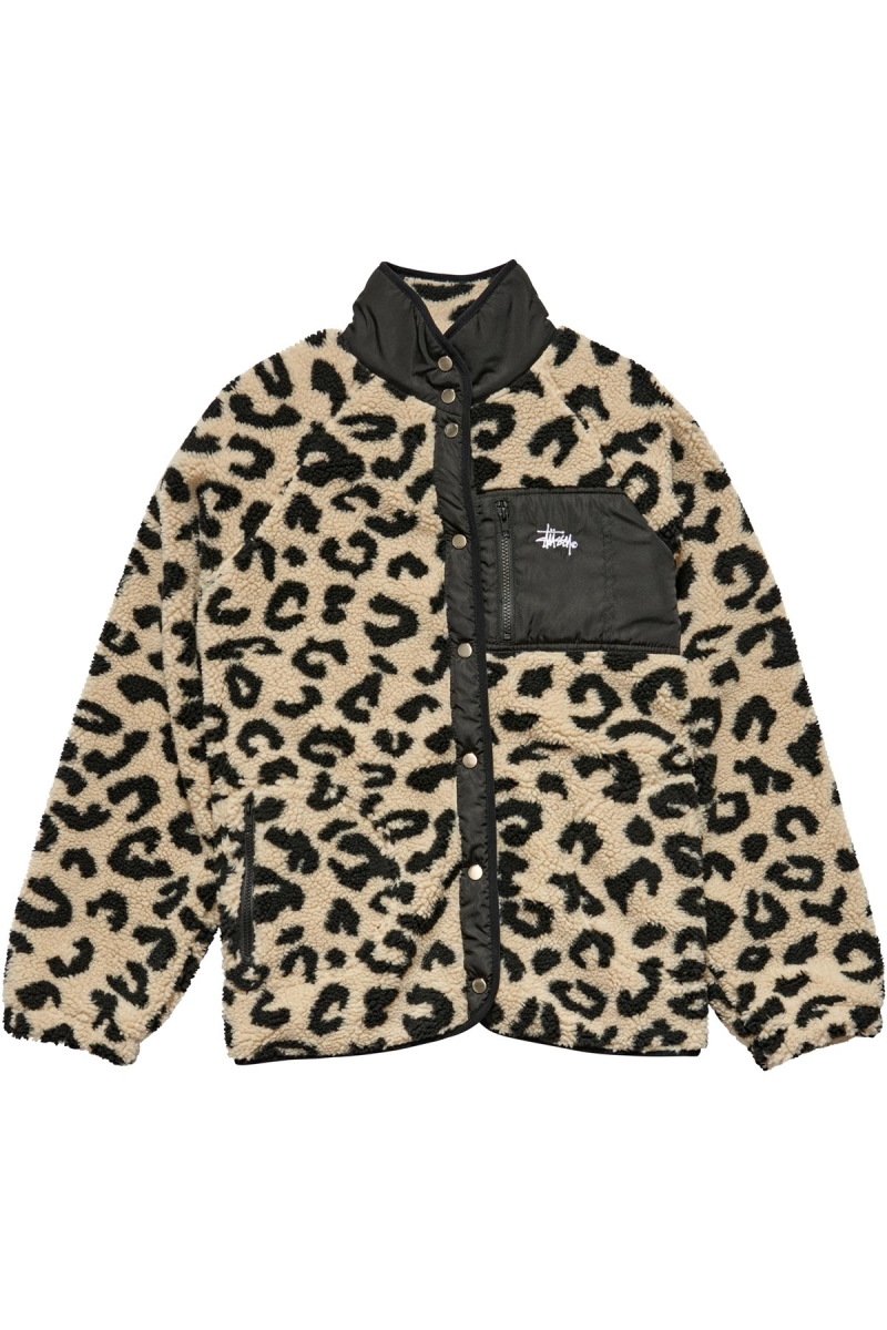 Black Women\'s Stussy Ventura Sherpa Jackets | CA0000364