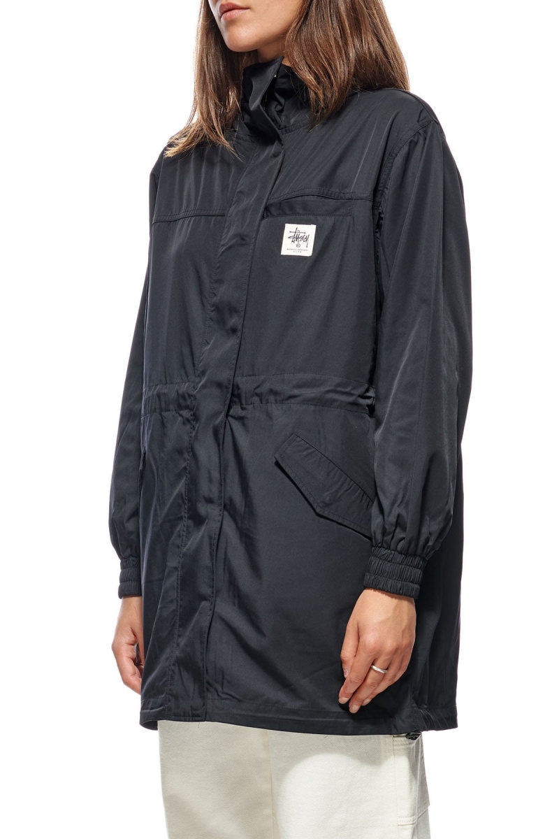 Black Women's Stussy Workgear Coat Jackets | CA0000365