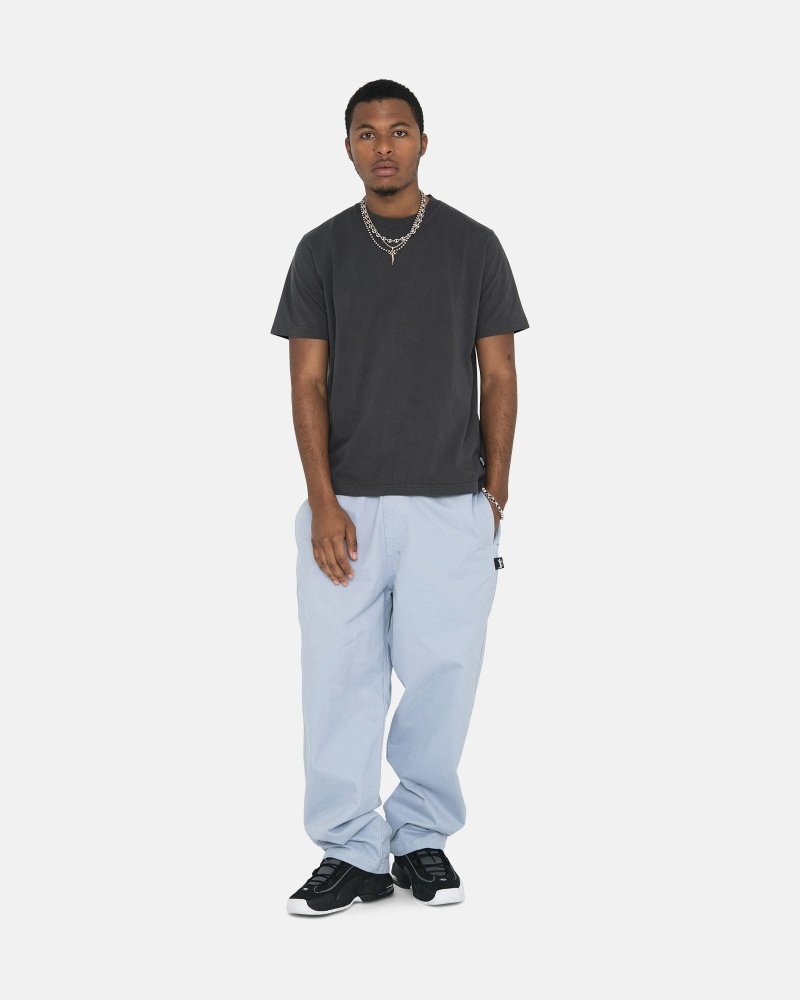 Blue Men's Stussy Brushed Beach Pants | CA0000540