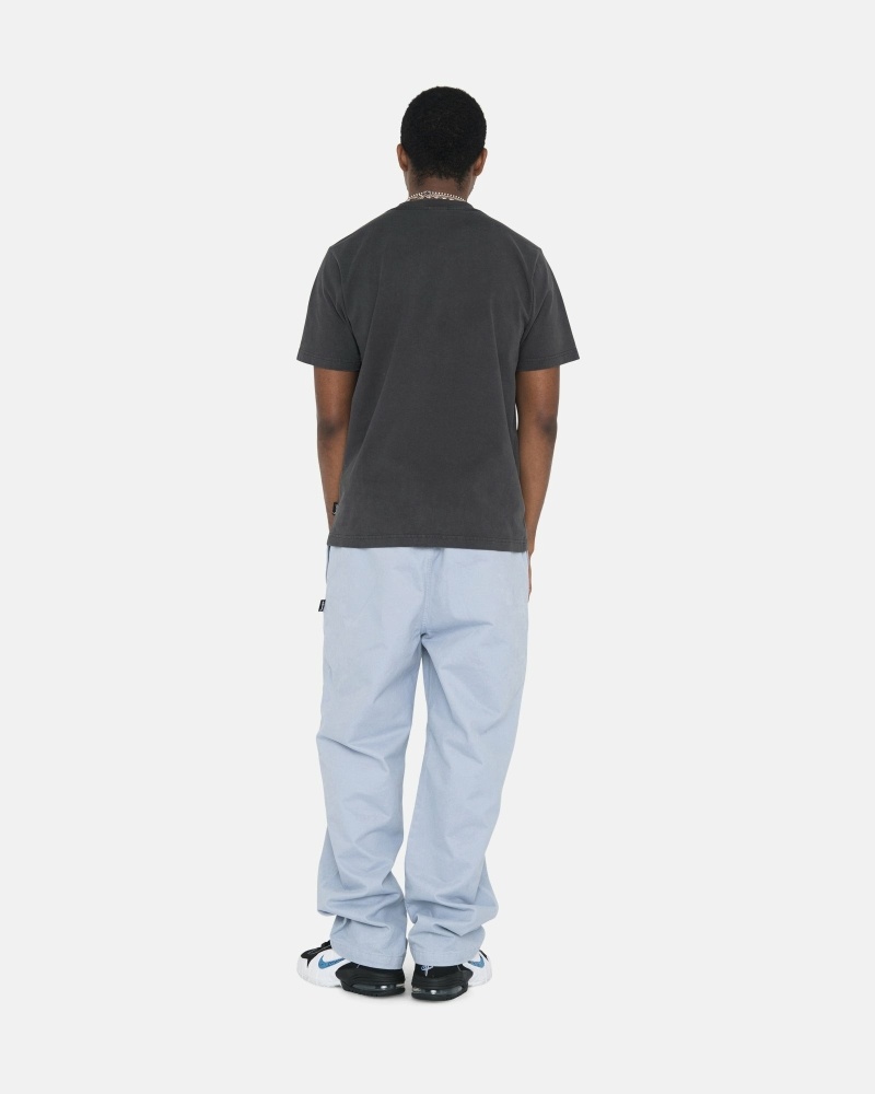 Blue Men's Stussy Brushed Beach Pants | CA0000540