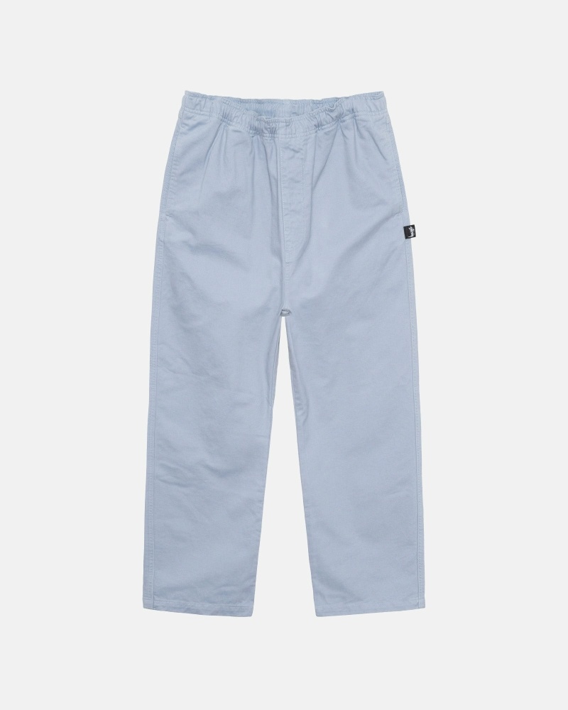 Blue Men\'s Stussy Brushed Beach Pants | CA0000540