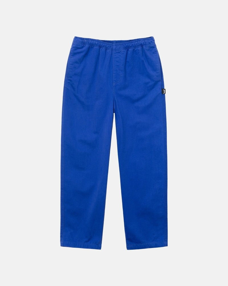 Blue Men\'s Stussy Brushed Beach Pants | CA0000547