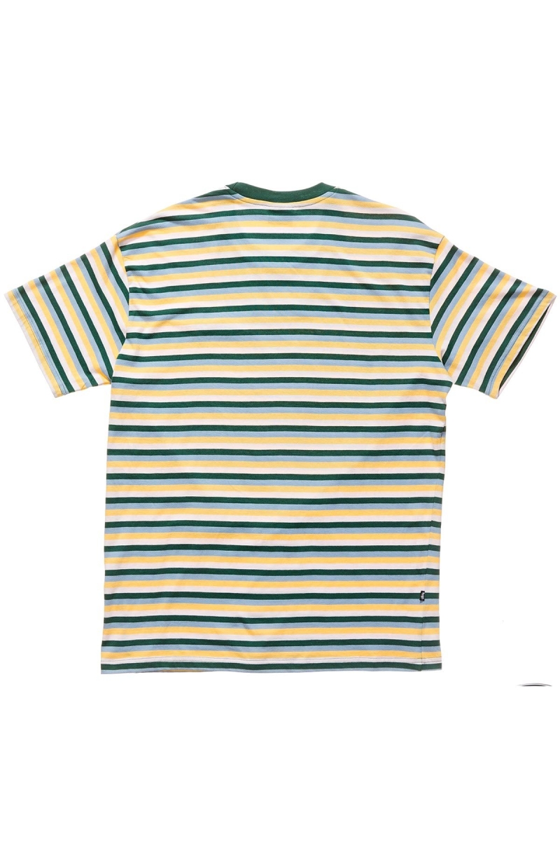 Blue Men's Stussy Classic Stripe SS T Shirts | CA0000129