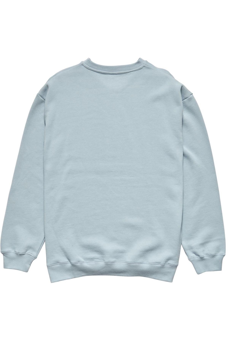 Blue Men's Stussy Copyright Crown Crew Sweaters | CA0000829