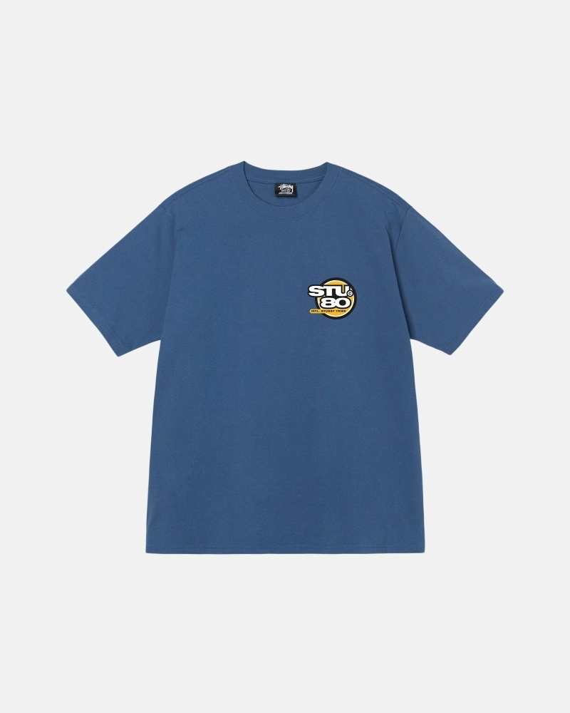 Blue Men's Stussy Hot 80 T Shirts | CA0000216