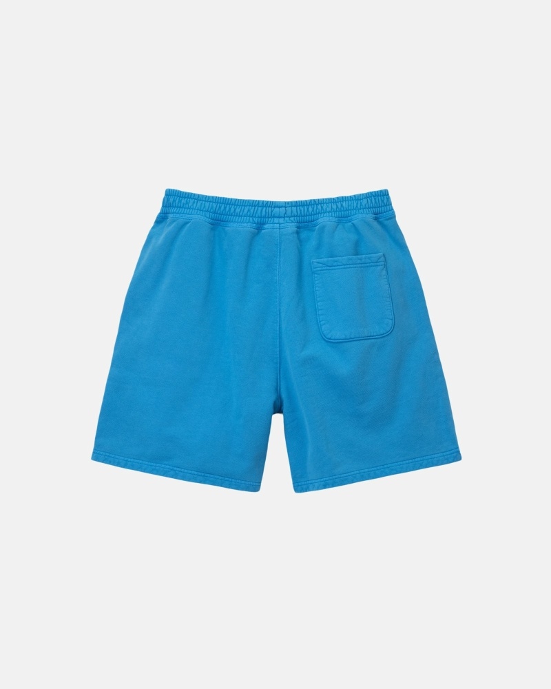 Blue Men's Stussy Pigment Dyed Shorts | CA0000668