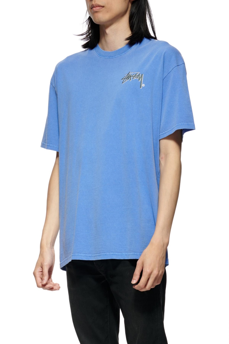 Blue Men's Stussy Shadow Stock SS T Shirts | CA0000263