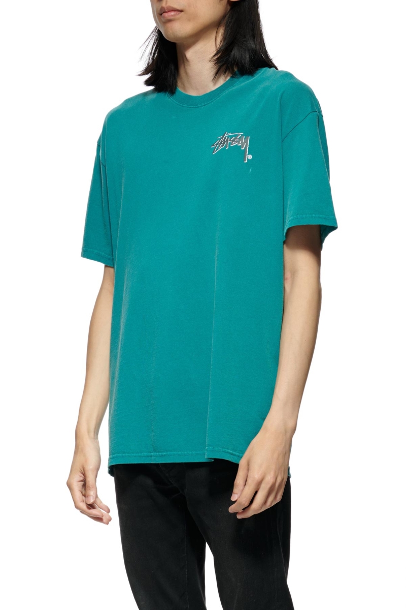 Blue Men's Stussy Shadow Stock SS T Shirts | CA0000264