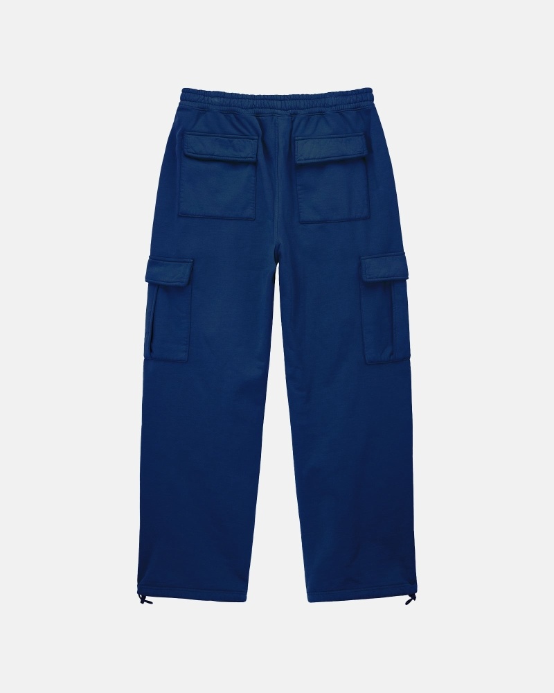 Blue Men's Stussy Sport Cargo Fleece Pants | CA0000598