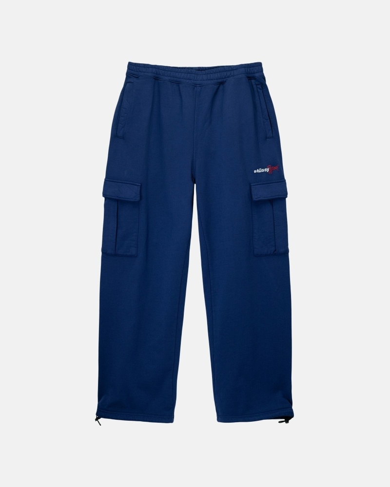 Blue Men\'s Stussy Sport Cargo Fleece Pants | CA0000598