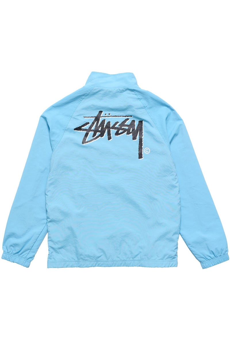 Blue Men's Stussy Stock Taslon Zip Up Spray Jackets | CA0000362