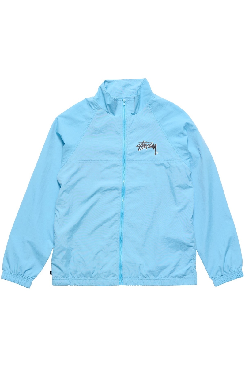 Blue Men\'s Stussy Stock Taslon Zip Up Spray Jackets | CA0000362