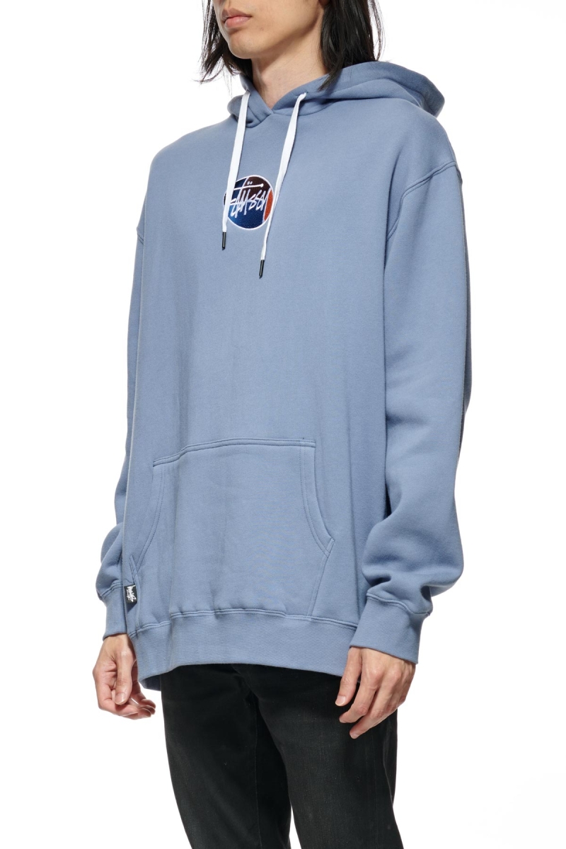 Blue Men's Stussy Trivial Pursuit Hoodies | CA0000088