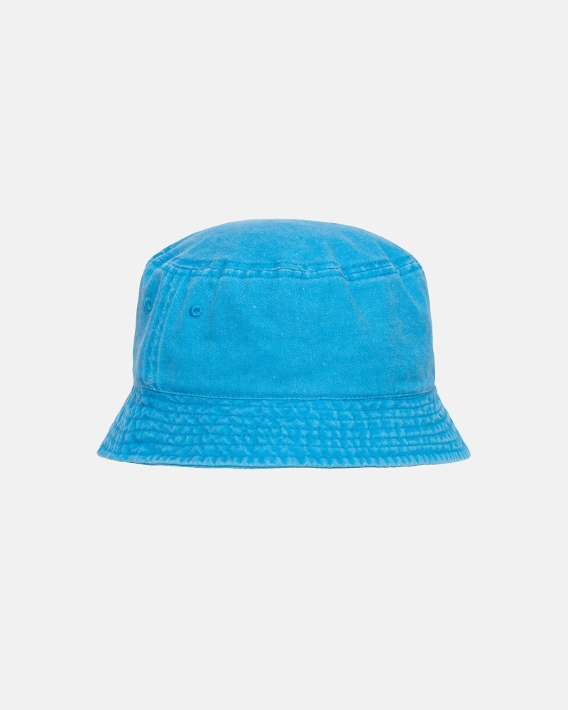 Blue Men's Stussy Washed Stock Bucket Hats | CA0000510