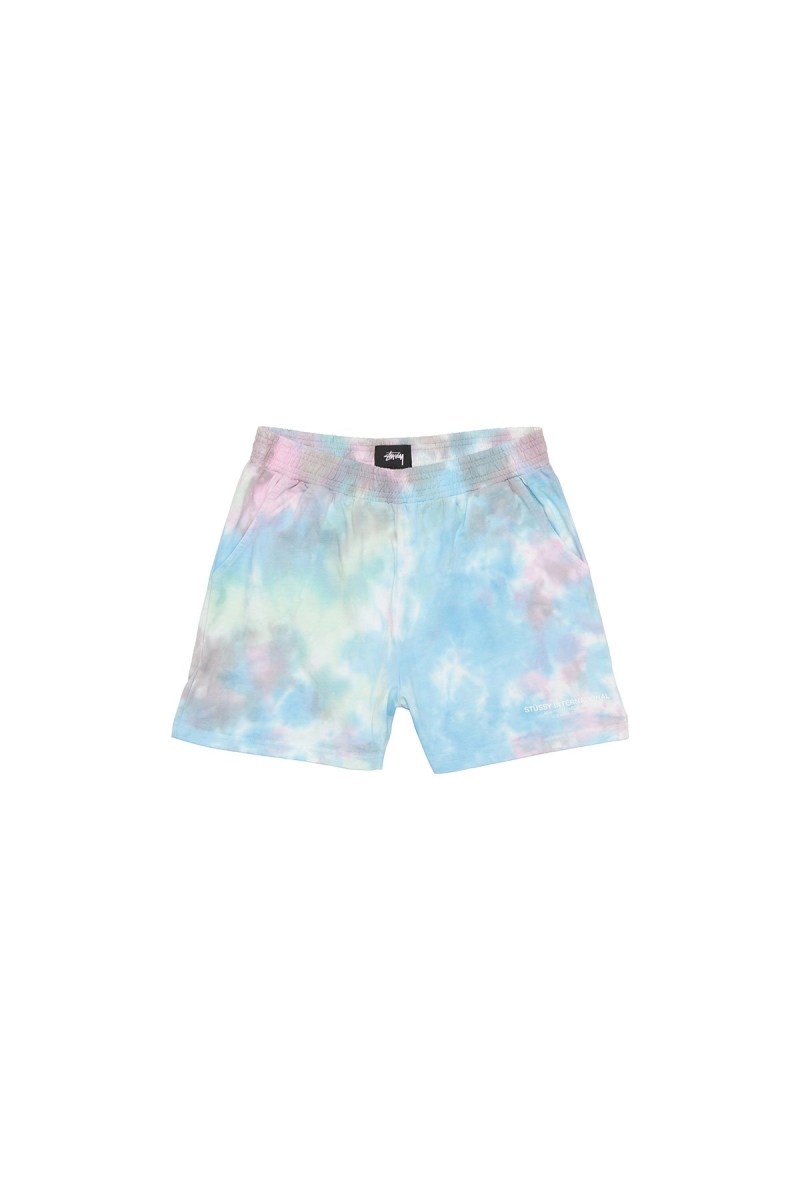 Blue Women\'s Stussy Breeze Tie Dye Shorts | CA0000628