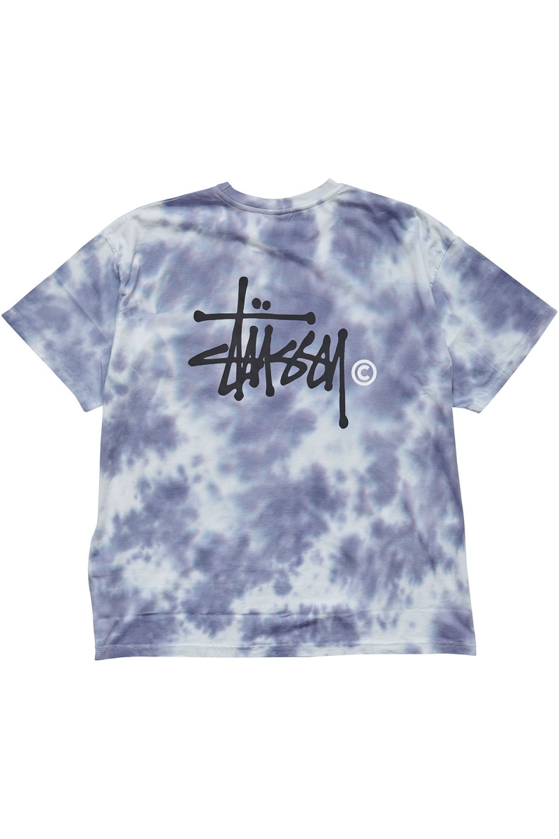 Blue Women's Stussy Marble BF Tee Sportswear | CA0000775