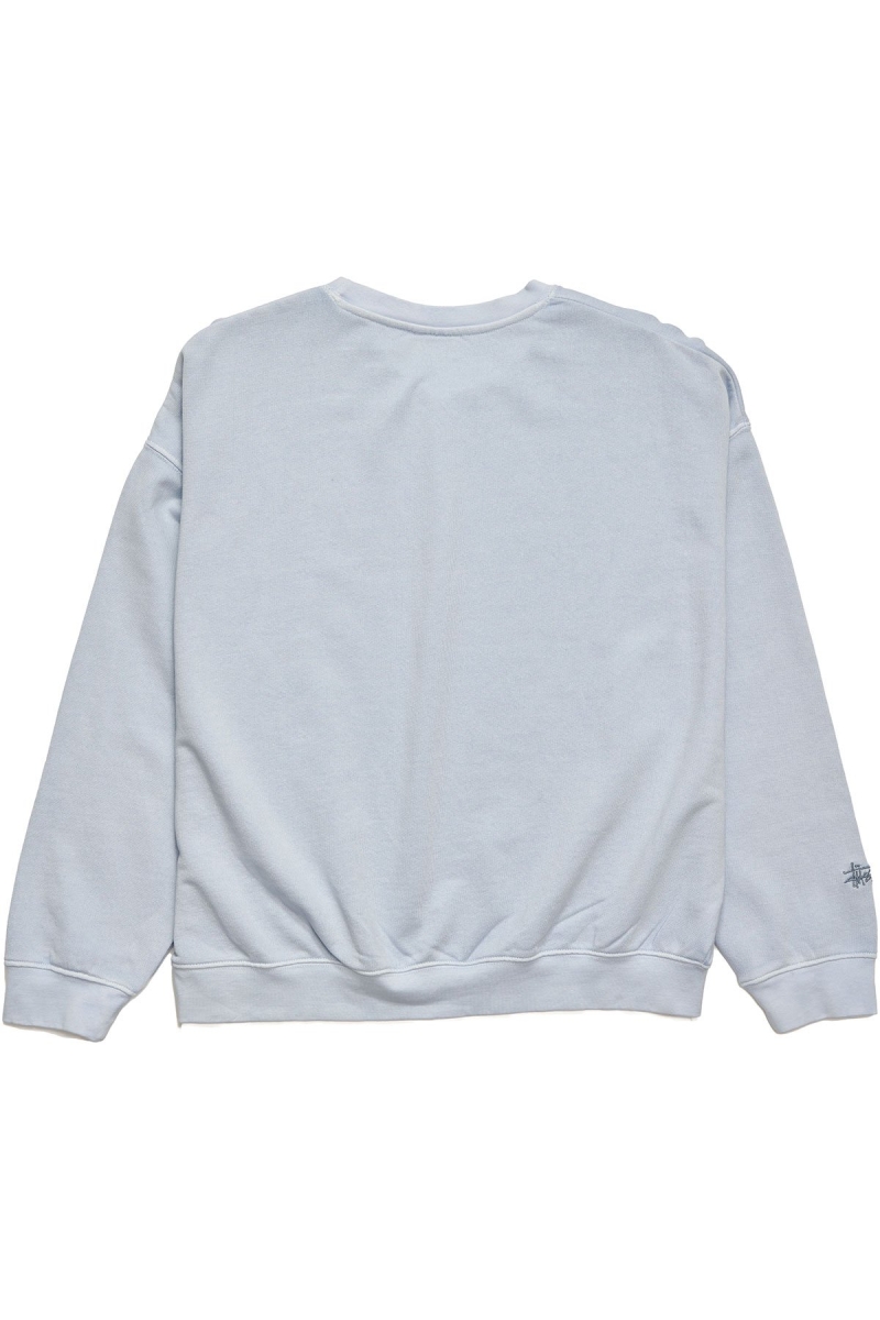 Blue Women's Stussy Scholarship BF Crew Sweaters | CA0000851