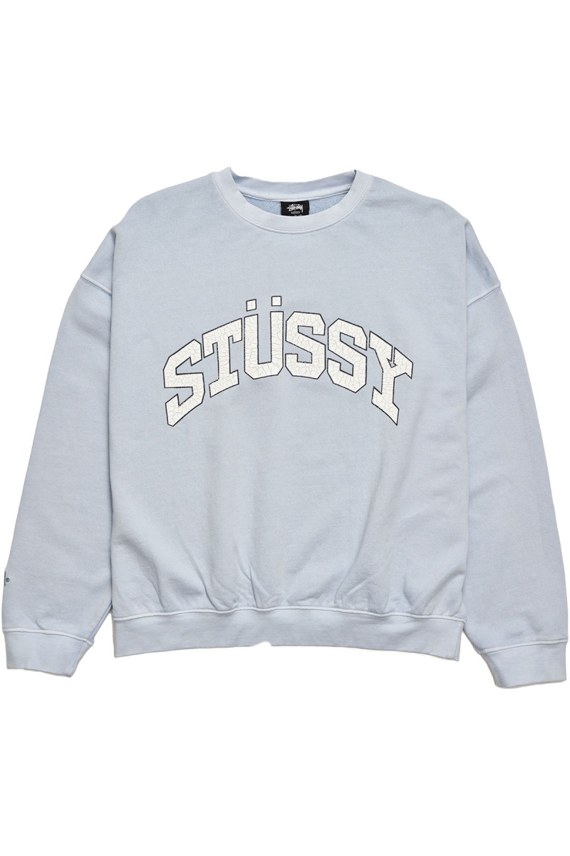 Blue Women\'s Stussy Scholarship BF Crew Sweaters | CA0000851