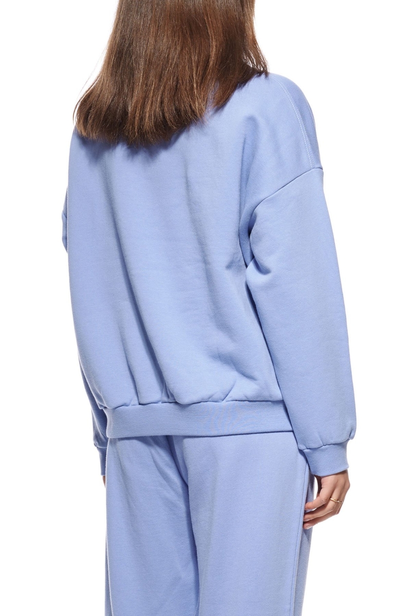 Blue Women's Stussy Sport OS Crew Sportswear | CA0000790