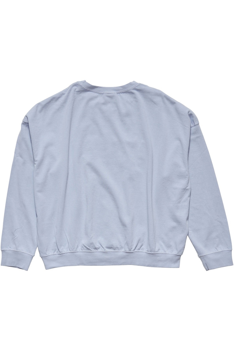 Blue Women's Stussy Trail Embroidered Rugby Crew Sweaters | CA0000859