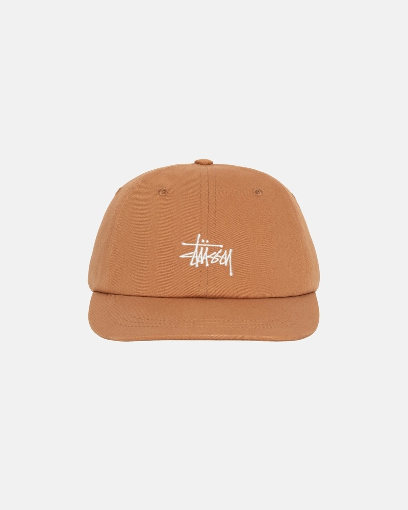 Brown Men\'s Stussy Basic Stock Low Pro Caps | CA0000389