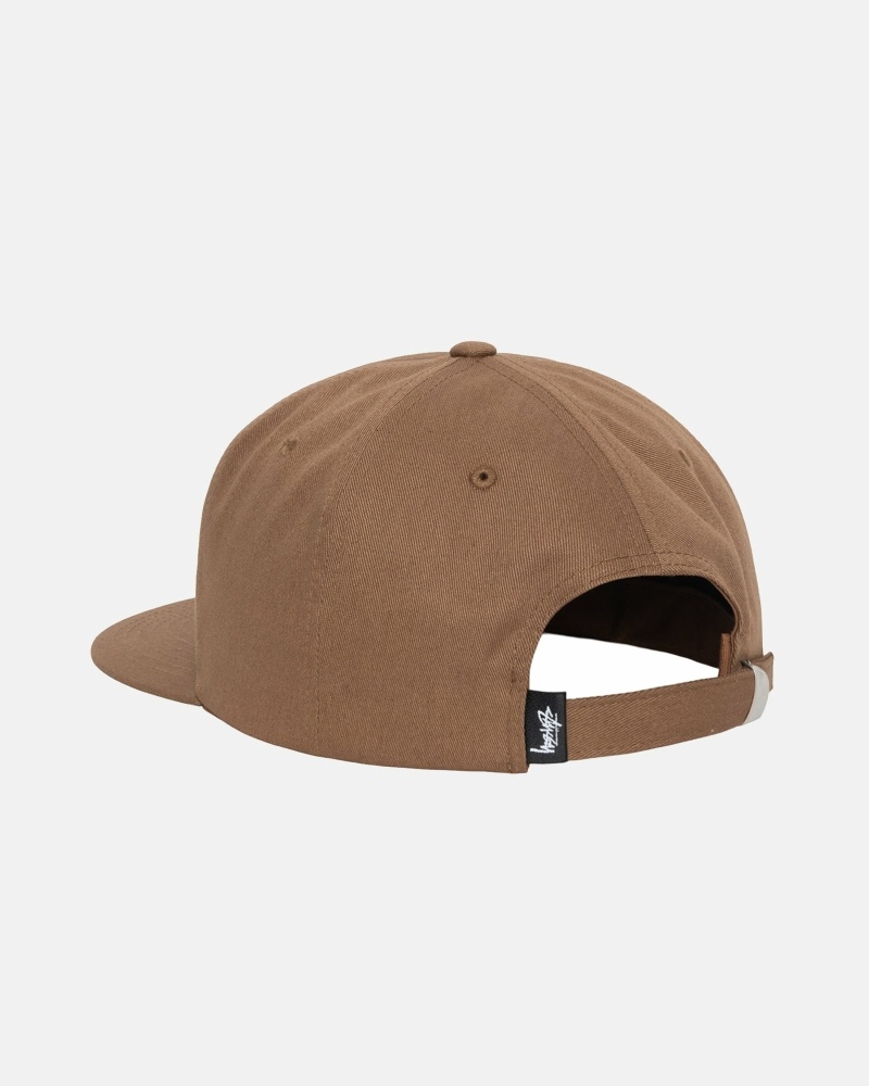 Brown Men's Stussy Basic Strapback Caps | CA0000394