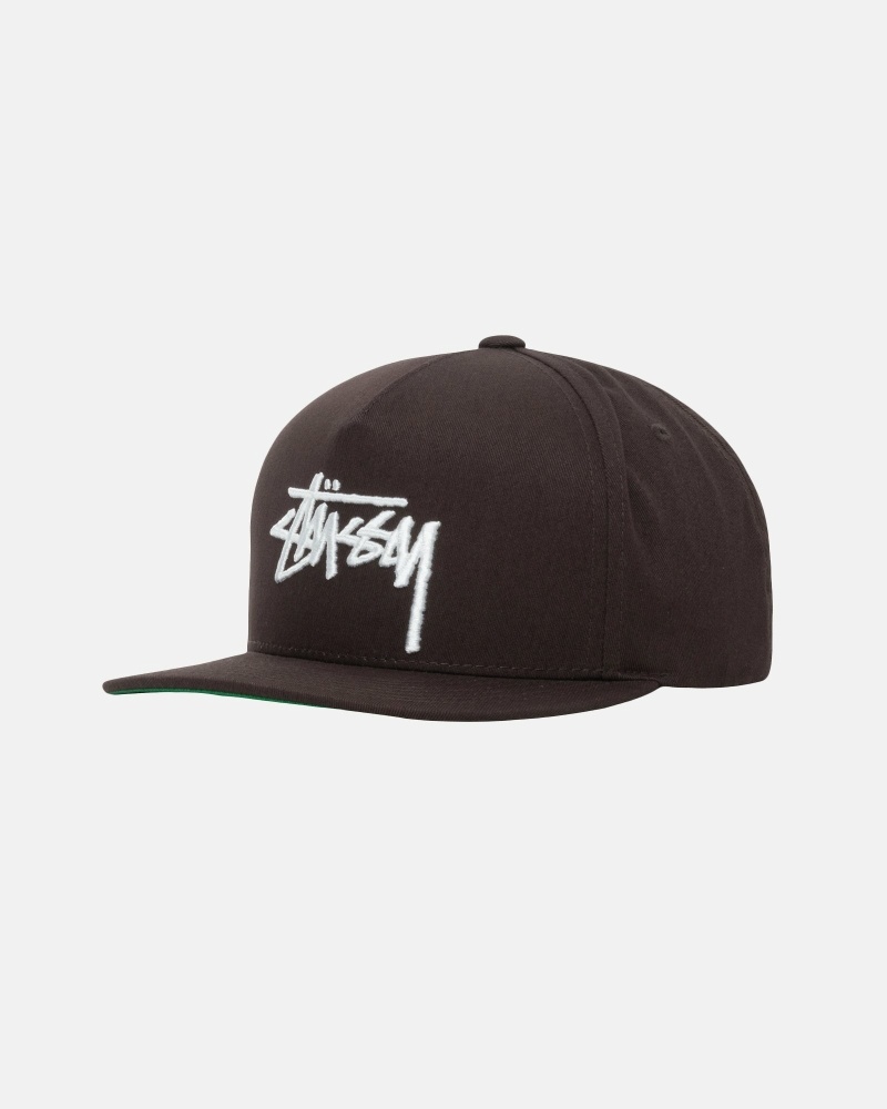 Brown Men's Stussy Big Stock Point Crown Caps | CA0000411