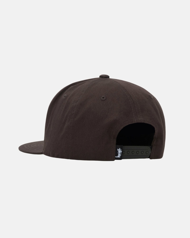 Brown Men's Stussy Big Stock Point Crown Caps | CA0000411