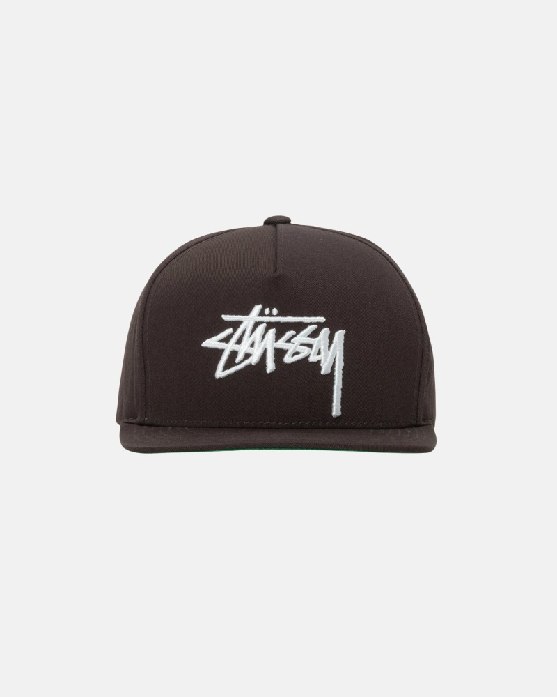 Brown Men\'s Stussy Big Stock Point Crown Caps | CA0000411