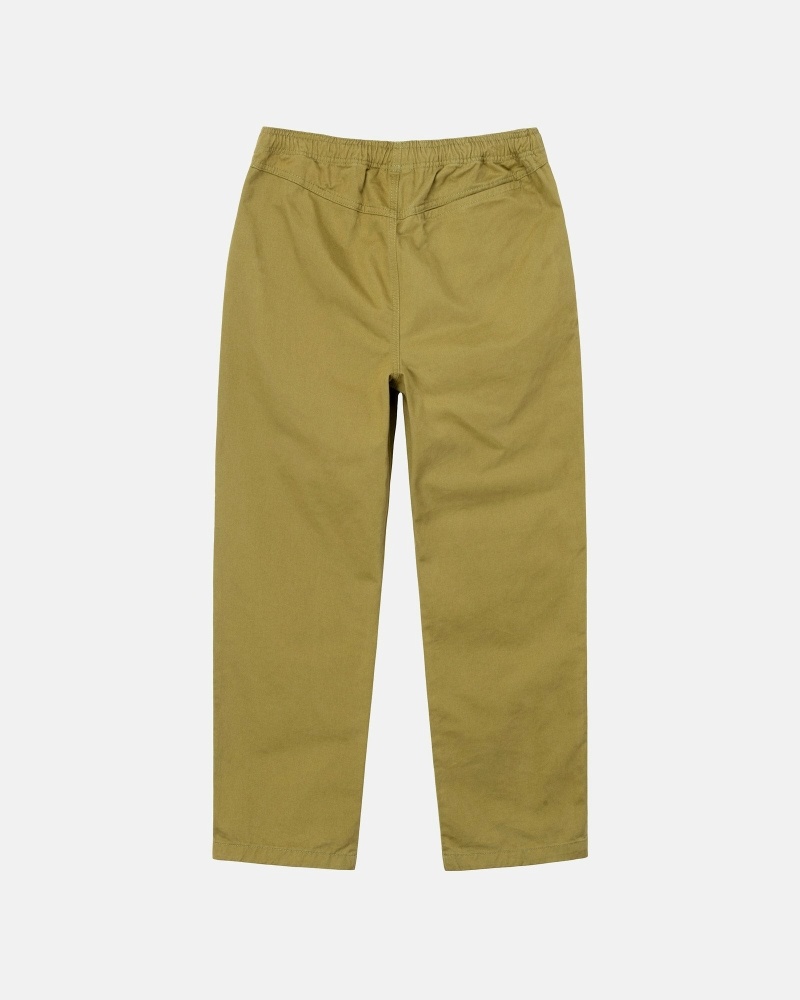 Brown Men's Stussy Brushed Beach Pants | CA0000544