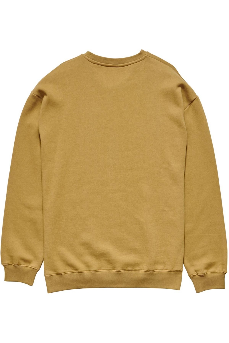 Brown Men's Stussy Copyright Crown Crew Sweaters | CA0000830