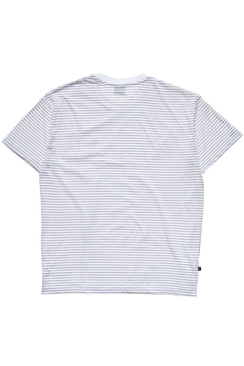 Brown Men's Stussy Emerald Stripe SS T Shirts | CA0000165